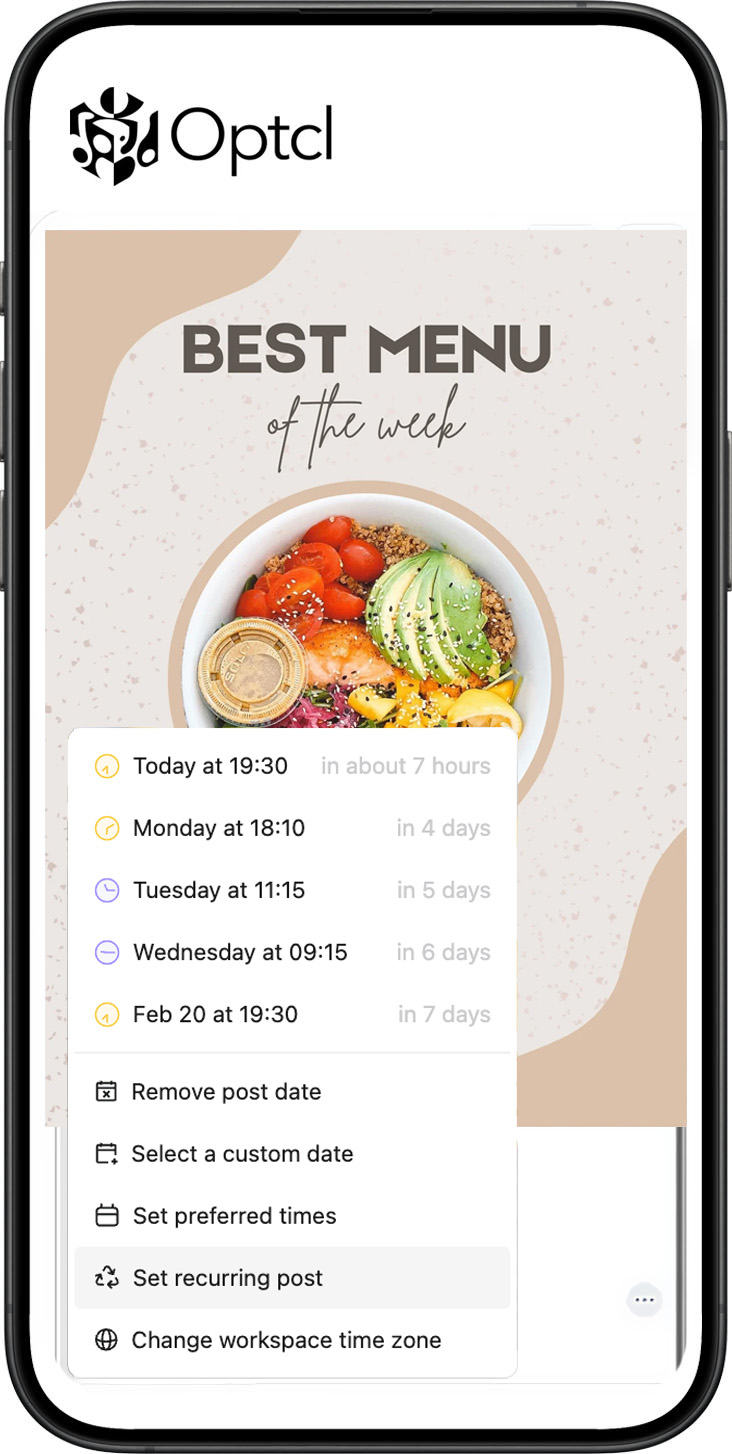 Content scheduling interface demo